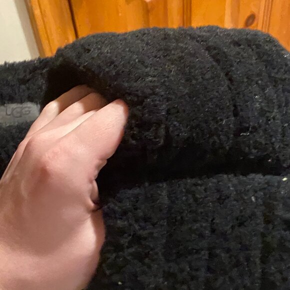Ugg Sling Back Slippers Fuzzy Black - Picture 5 of 6